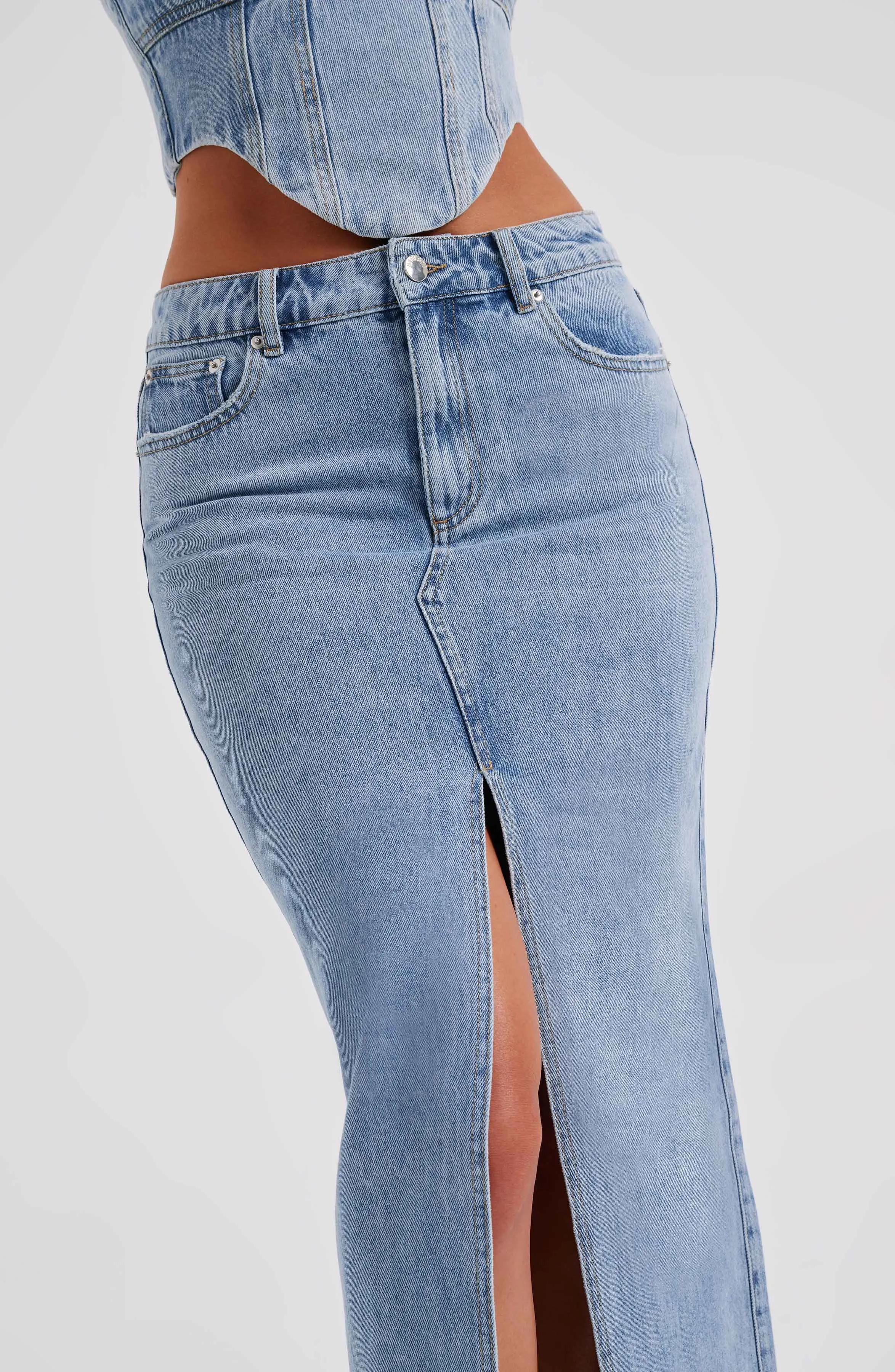 Flor Maxi Skirt - Blue sold by Babyboo Fashion product image thumbnail 2