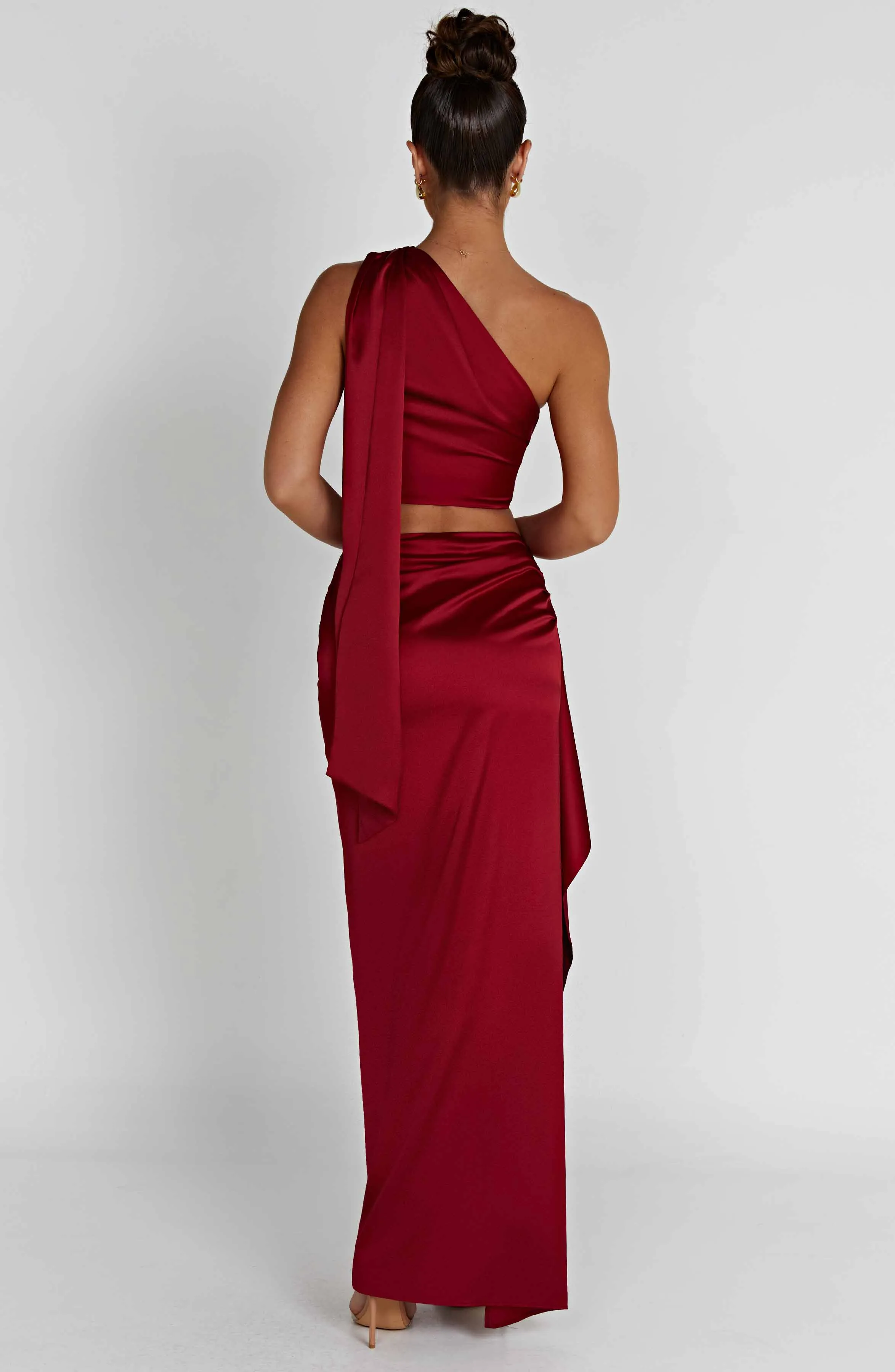 Halsey Maxi Skirt - Wine sold by Babyboo Fashion product image thumbnail 4