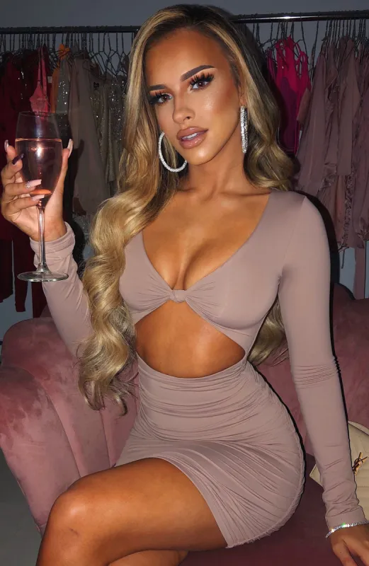 Celeste Mini Dress - Mocha sold by Babyboo Fashion