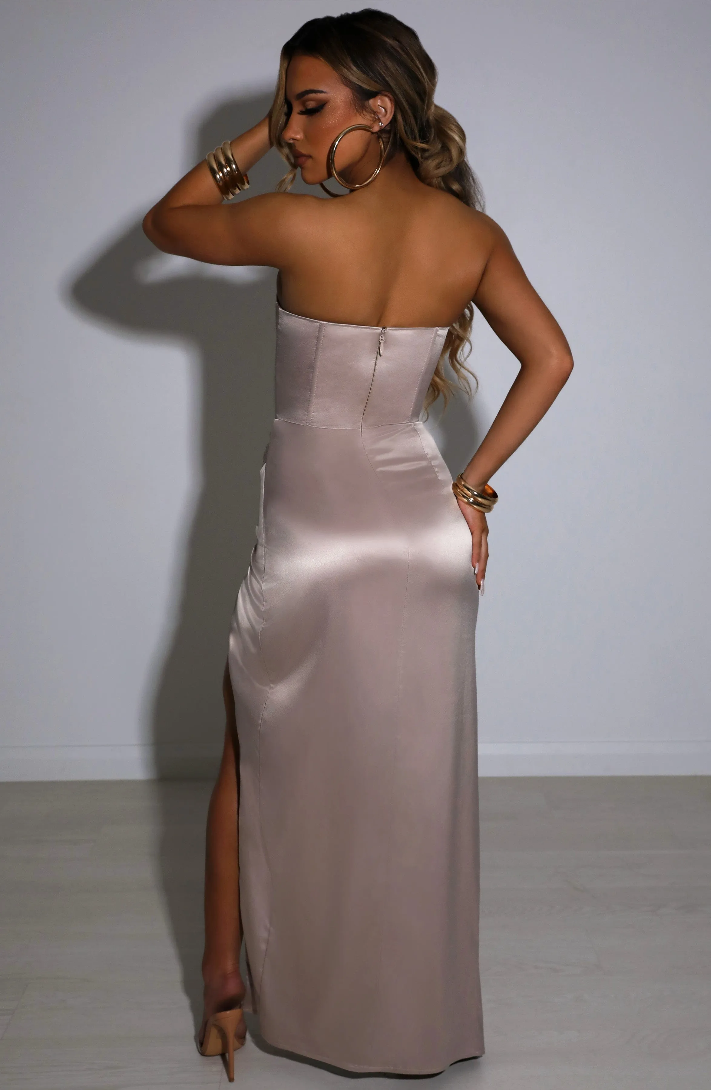 Sianna Maxi Dress - Champagne sold by Babyboo Fashion product image thumbnail 4