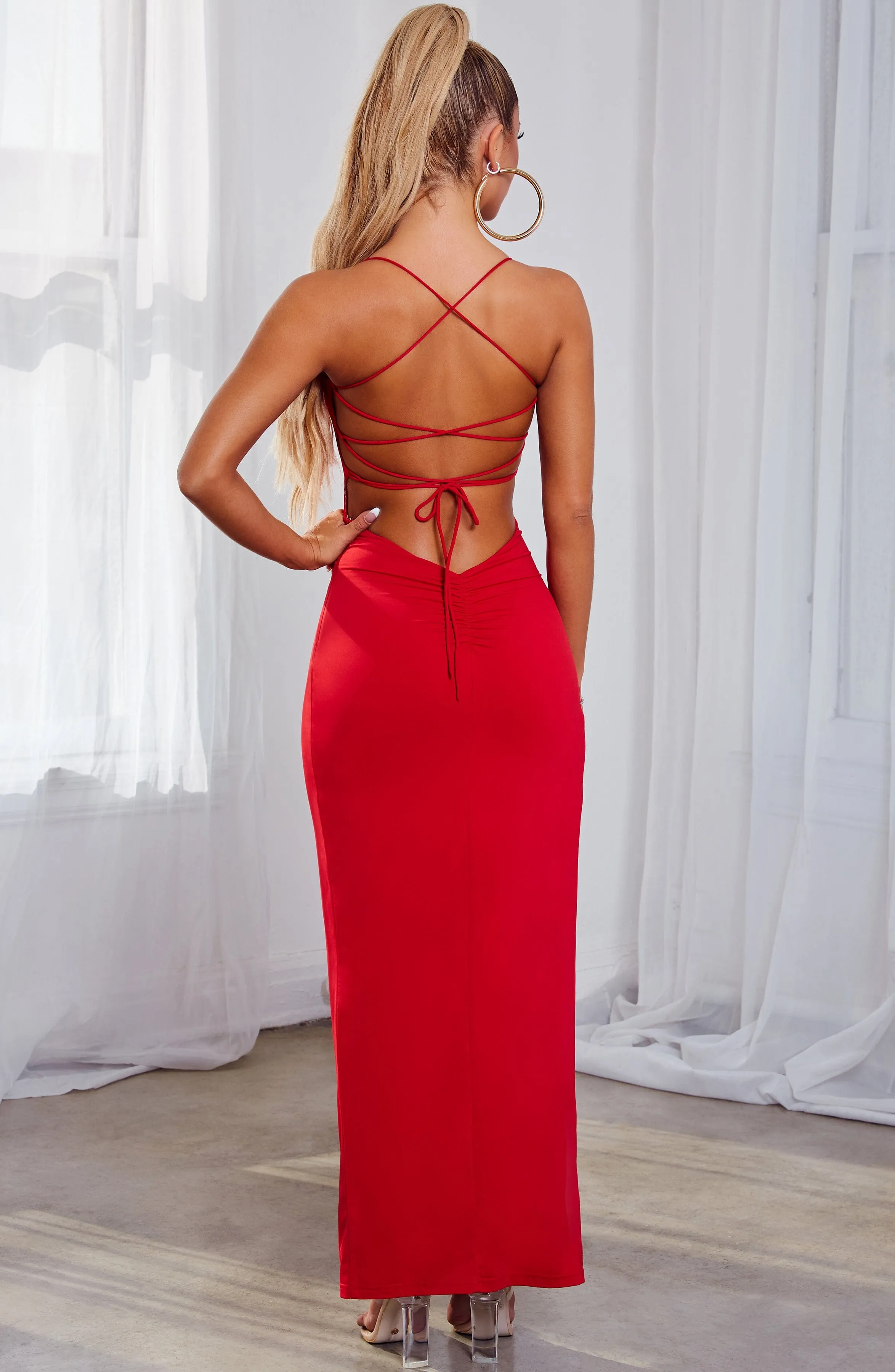 Victoria Maxi Dress - Red sold by Babyboo Fashion product image thumbnail 3