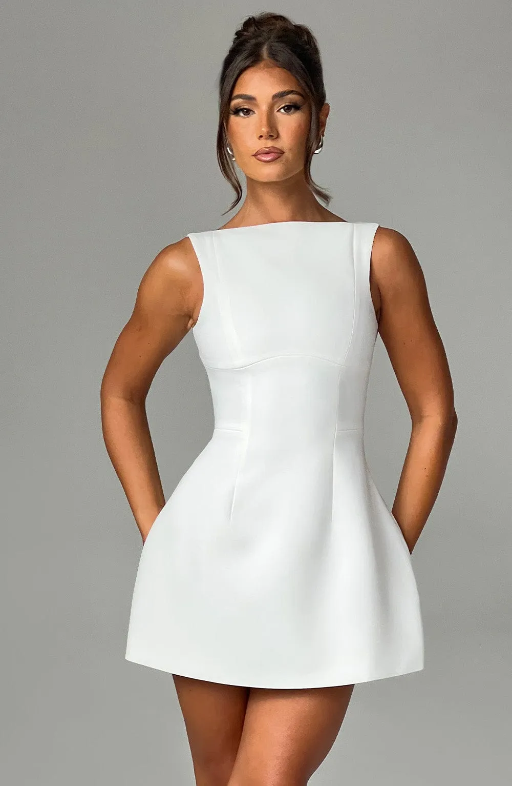 Alana Mini Dress - Ivory sold by Babyboo Fashion product image thumbnail 3