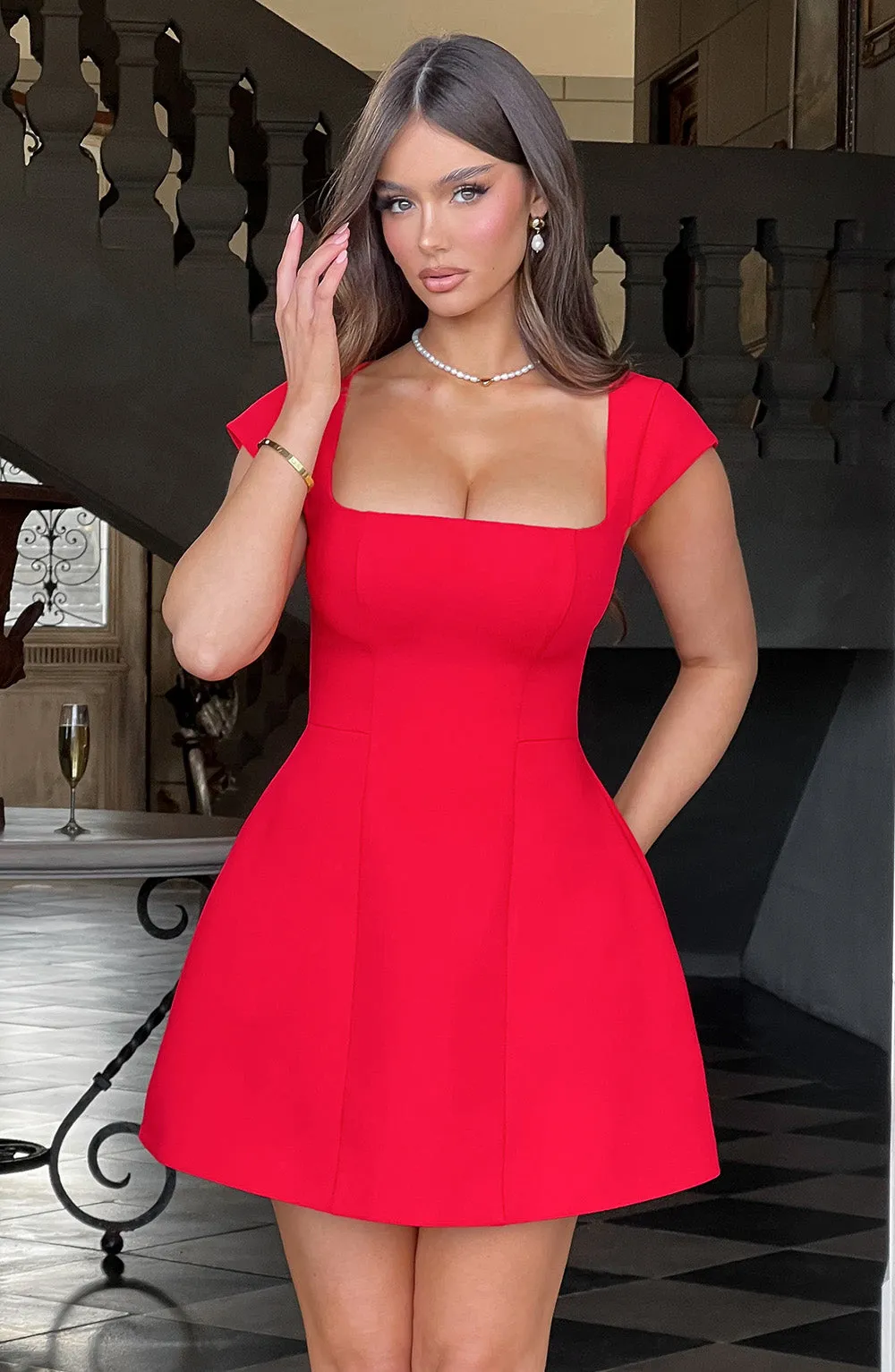 Lena Mini Dress - Red sold by Babyboo Fashion product image thumbnail 5