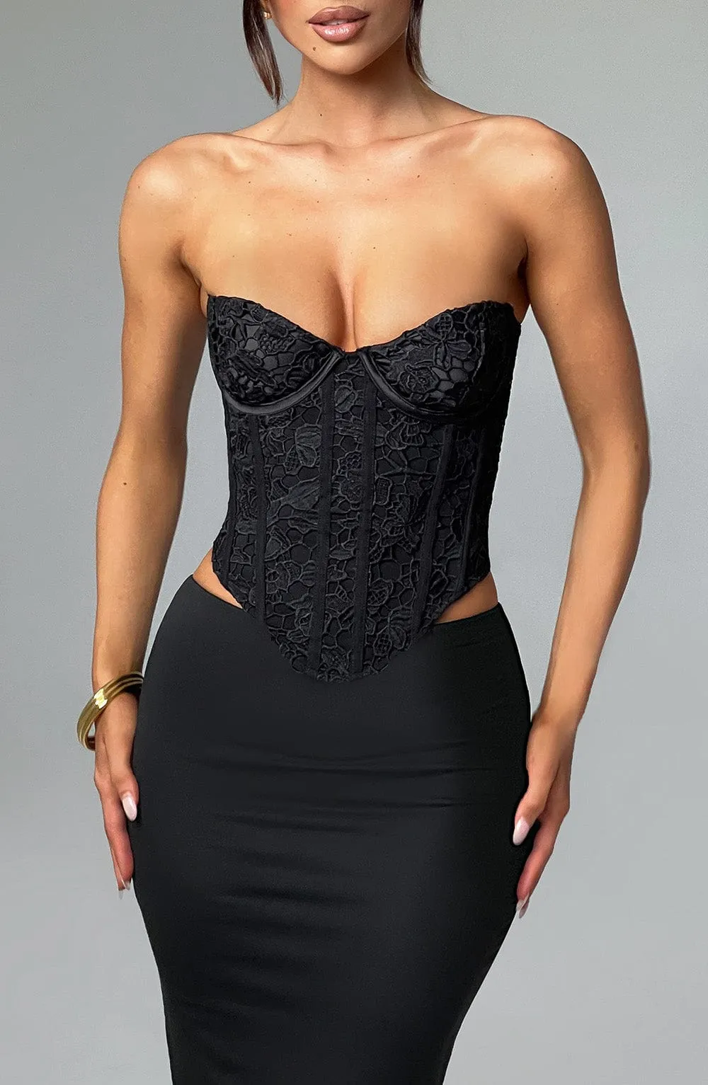 Harlow Corset - Black sold by Babyboo Fashion