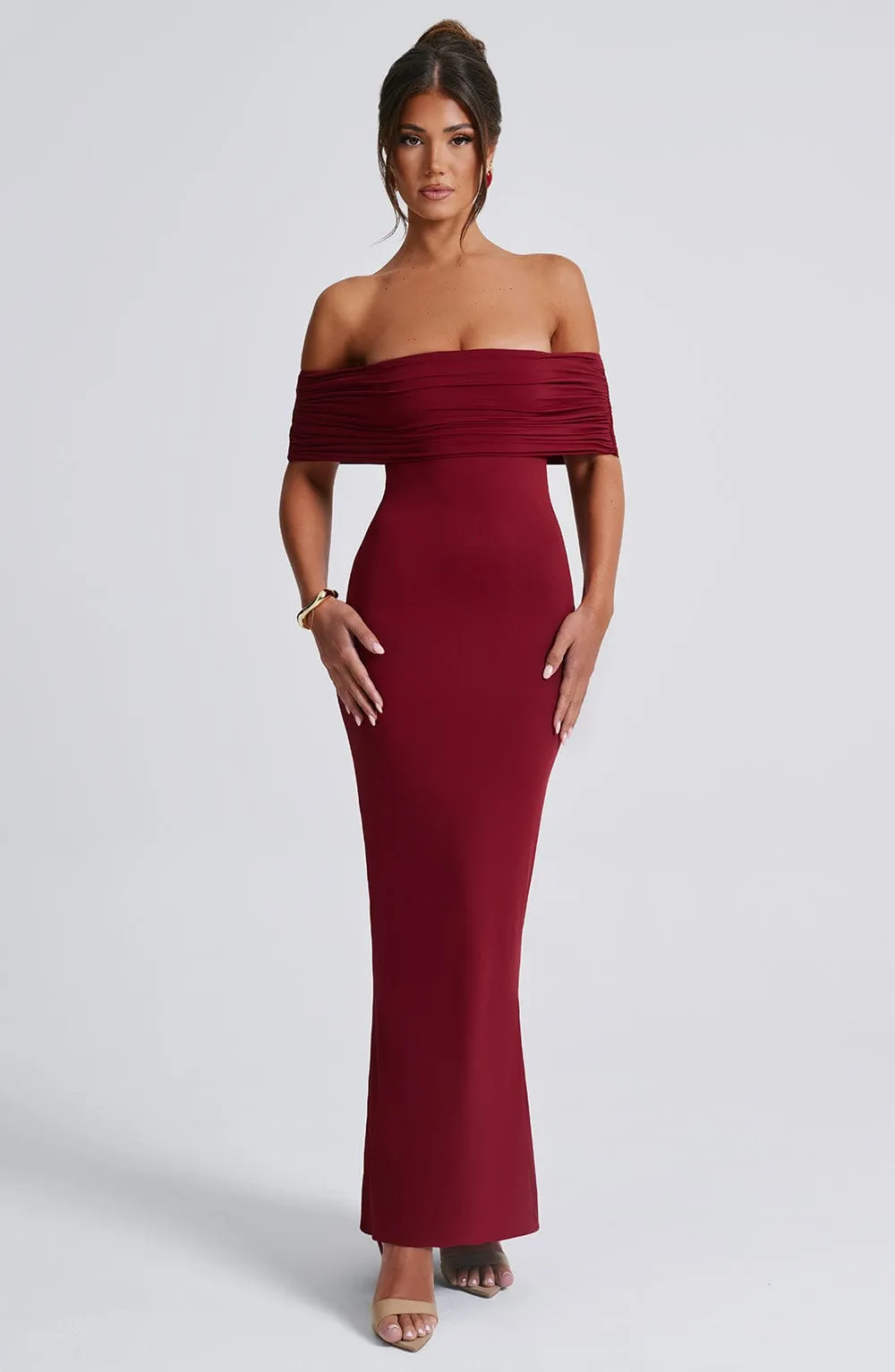 Belinda Maxi Dress - Burgundy sold by Babyboo Fashion product image thumbnail 4