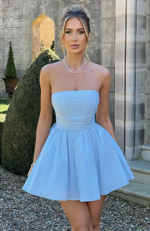 Katrina Mini Dress - Blue sold by Babyboo Fashion