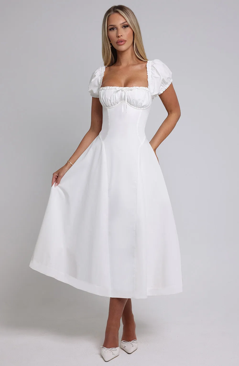 Elora Midi Dress - Ivory sold by Babyboo Fashion product image thumbnail 5