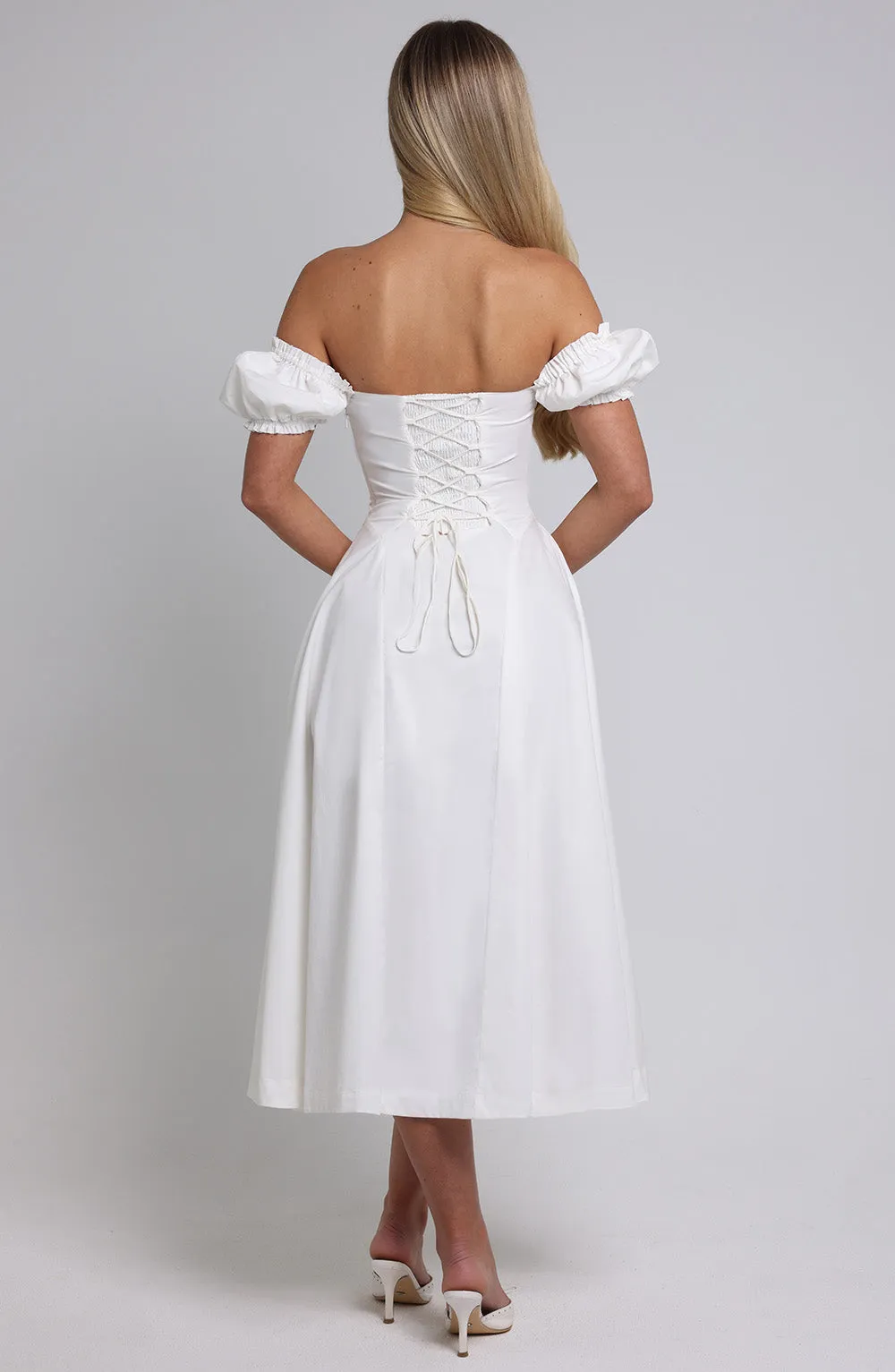 Elora Midi Dress - Ivory sold by Babyboo Fashion product image thumbnail 2