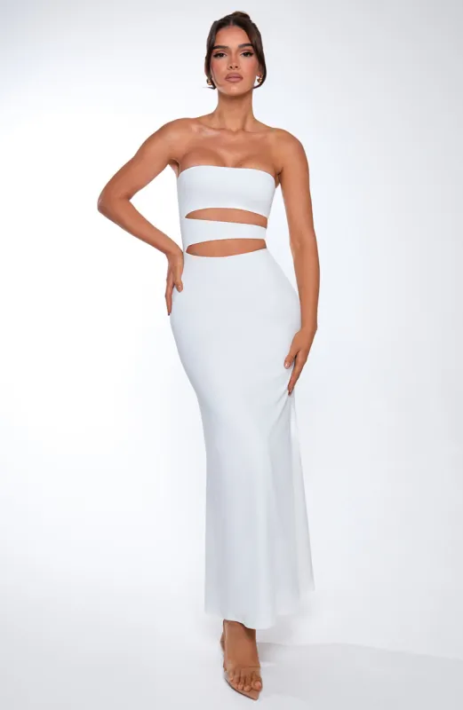 Milia Maxi Dress - White sold by Babyboo Fashion