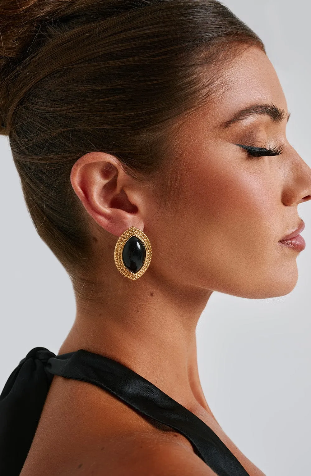Azra Earrings - Black/Gold sold by Babyboo Fashion product image thumbnail 2