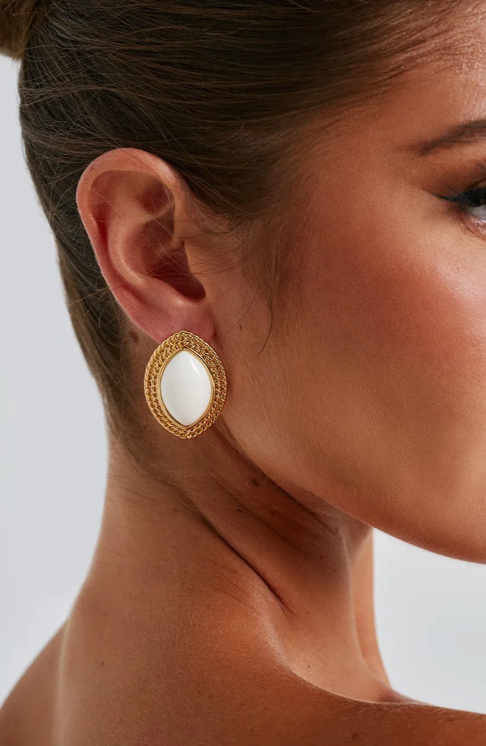 Azra Earrings - Ivory/Gold sold by Babyboo Fashion product image thumbnail 2