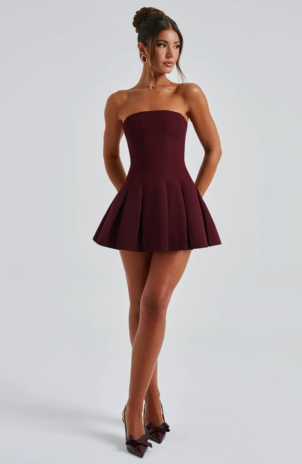 Bryony Mini Dress - Cherry Lacquer sold by Babyboo Fashion product image thumbnail 5