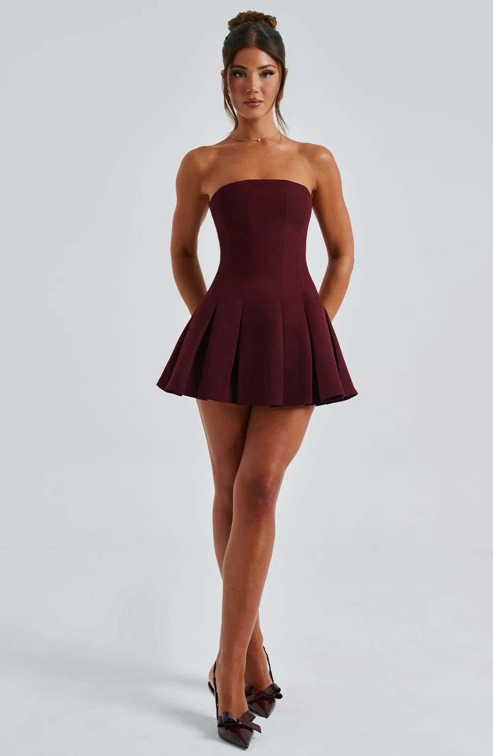 Bryony Mini Dress - Cherry Lacquer sold by Babyboo Fashion product image thumbnail 3