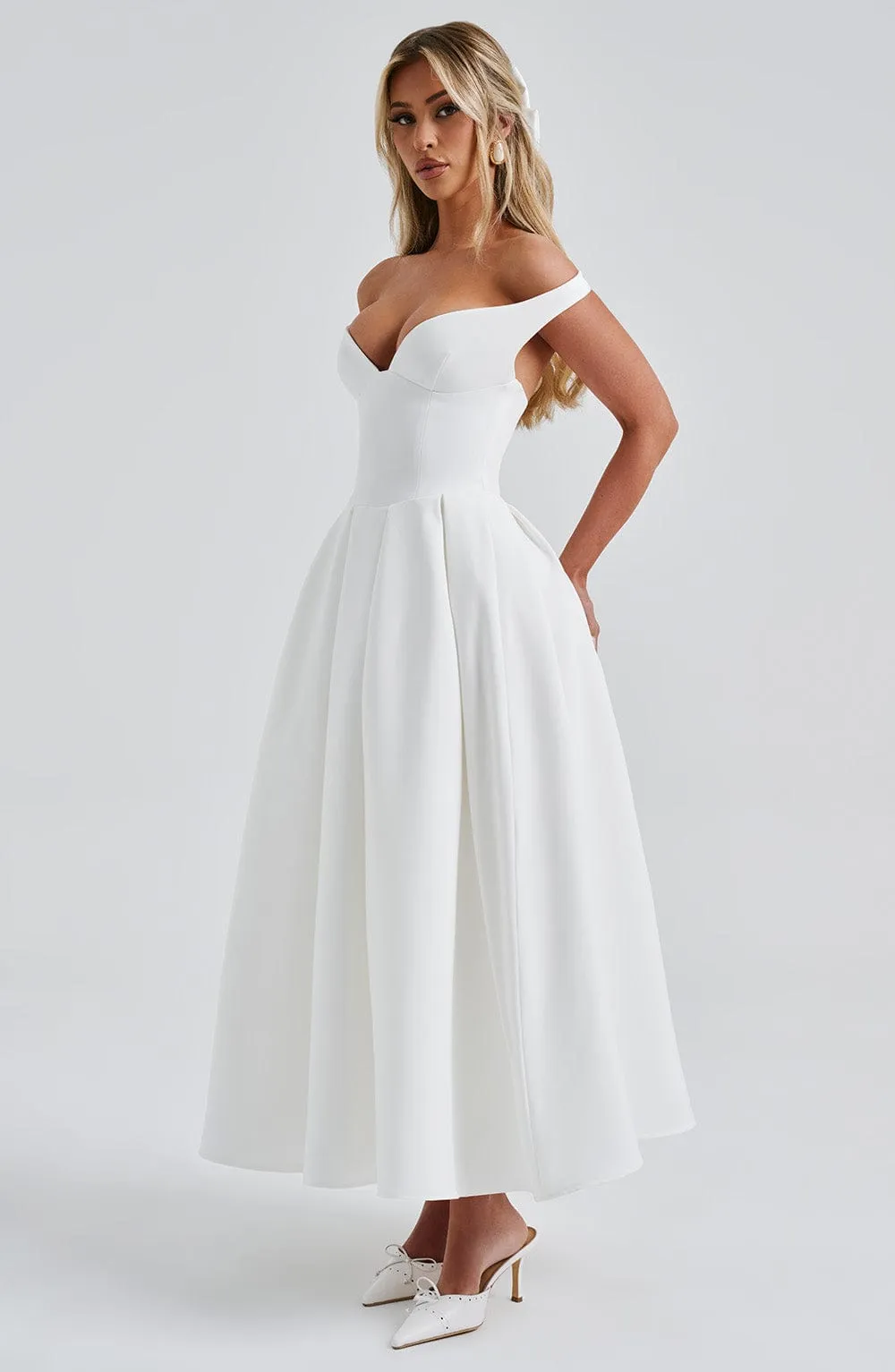 Lanetta Midi Dress - Ivory sold by Babyboo Fashion product image thumbnail 3