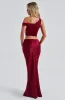 Bernadette Maxi Skirt - Burgundy sold by Babyboo Fashion