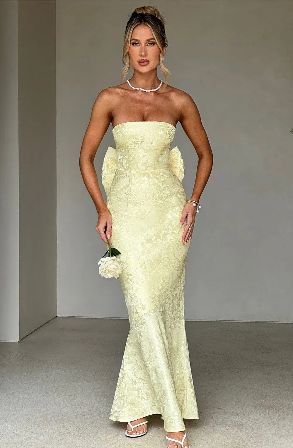Felicity Maxi Dress - Lemon sold by Babyboo Fashion product image thumbnail 4