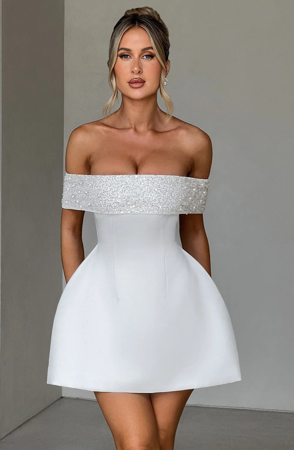 Noelle Mini Dress - Ivory sold by Babyboo Fashion product image thumbnail 2