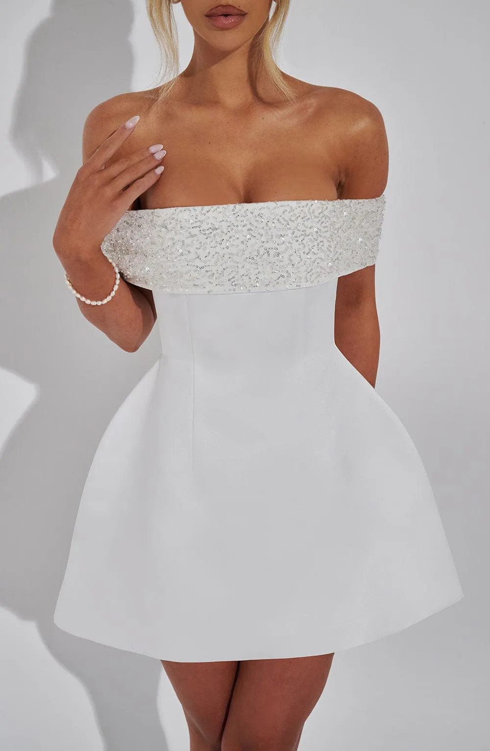 Noelle Mini Dress - Ivory sold by Babyboo Fashion product image thumbnail 5