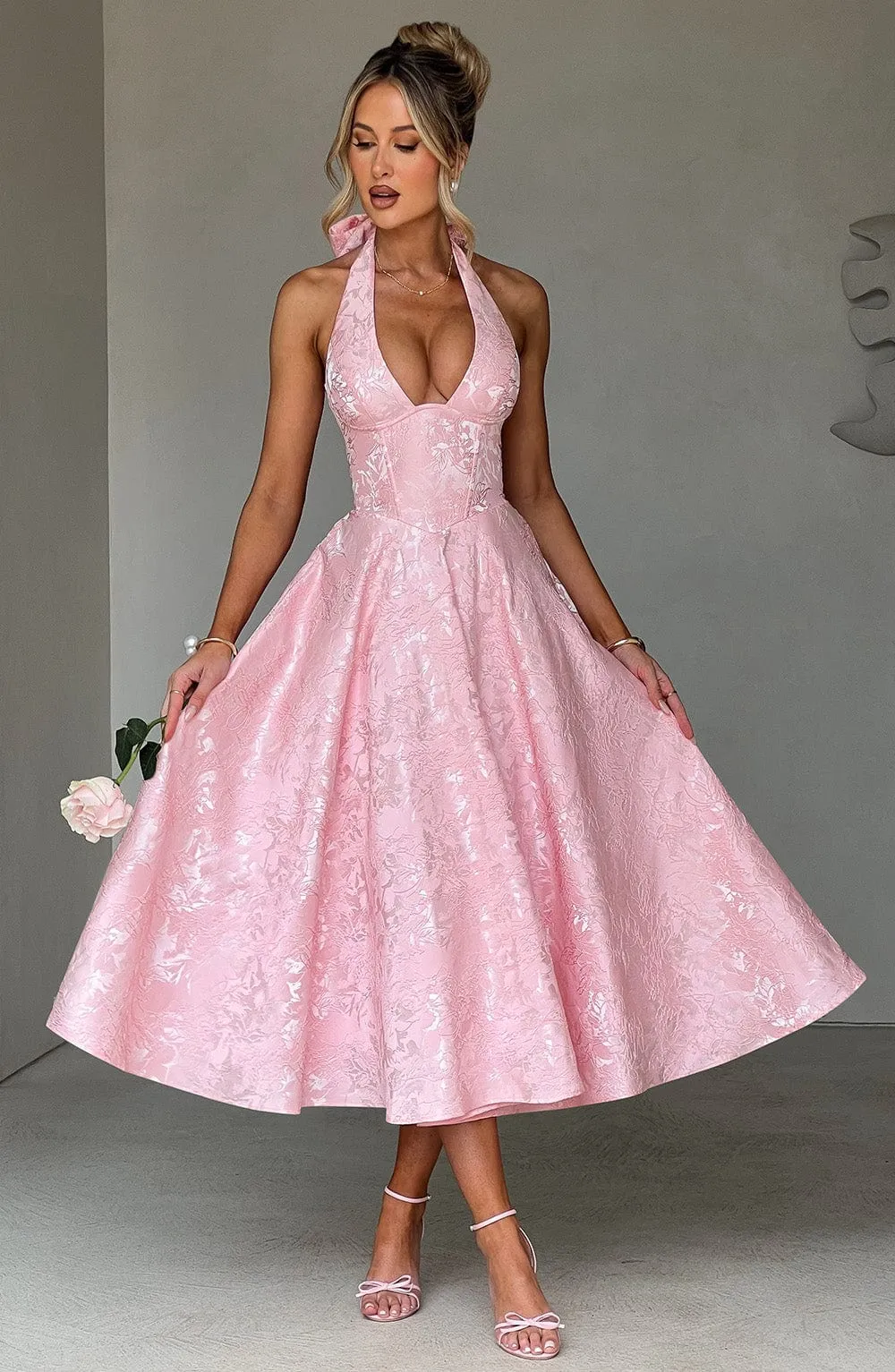 Effie Midi Dress - Blush sold by Babyboo Fashion