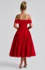 Miranda Midi Dress - Red sold by Babyboo Fashion