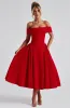 Miranda Midi Dress - Red sold by Babyboo Fashion