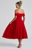 Miranda Midi Dress - Red sold by Babyboo Fashion