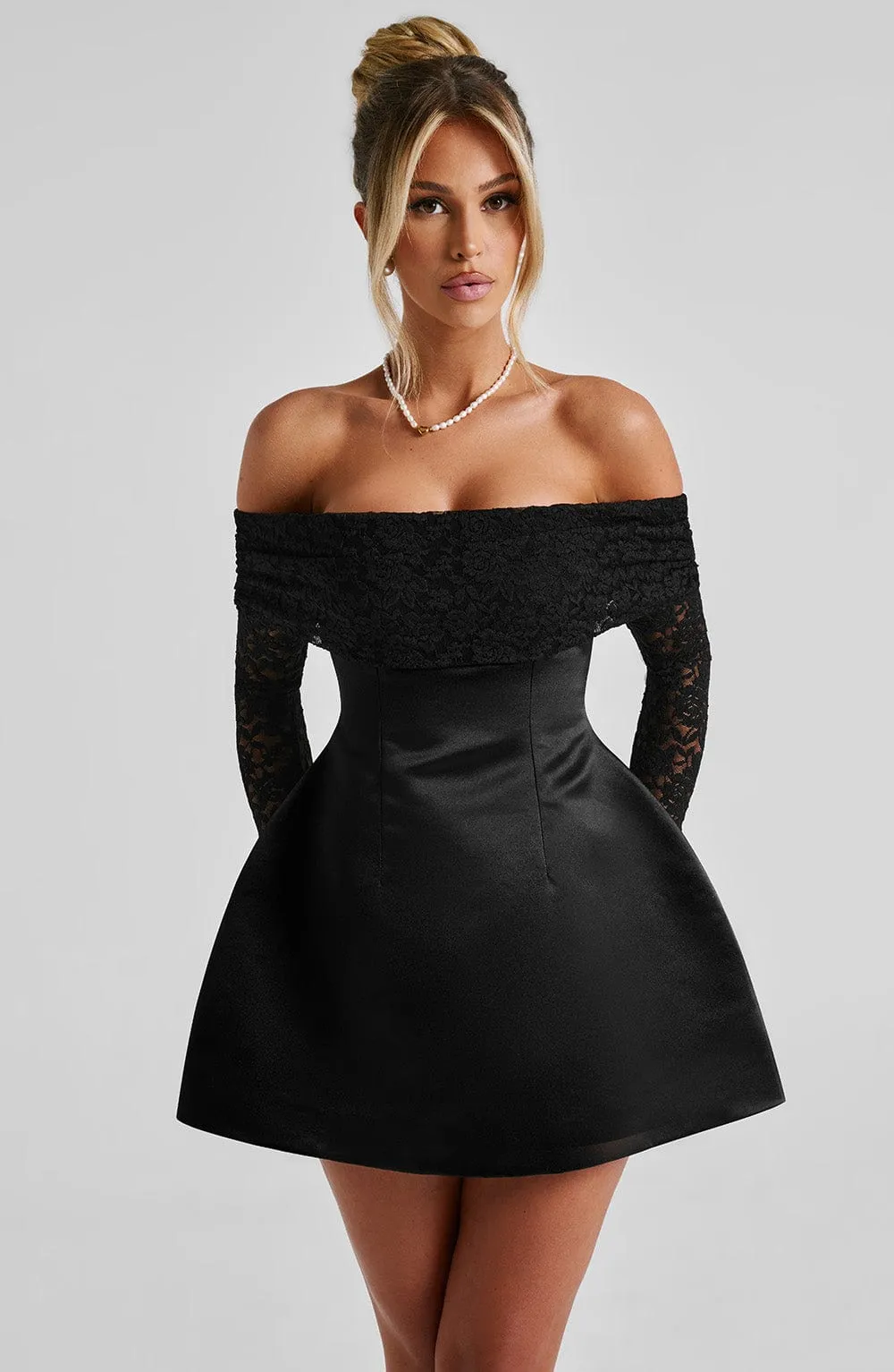 Georgianna Mini Dress - Black sold by Babyboo Fashion