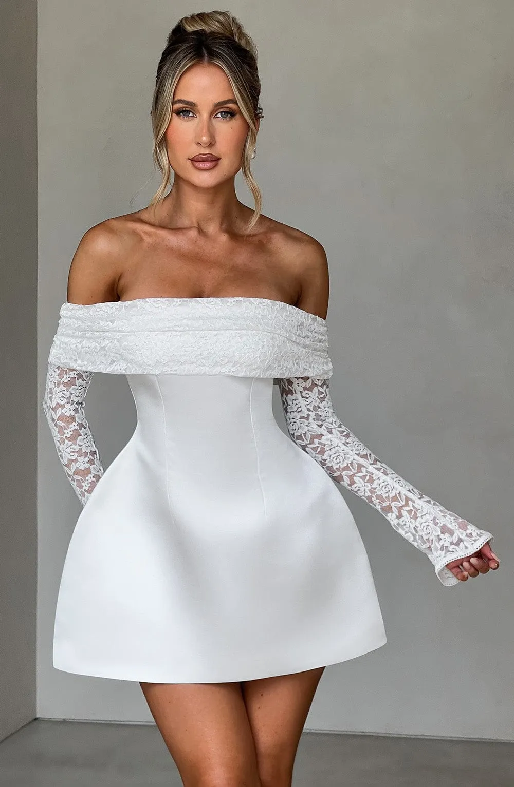 Georgianna Mini Dress - Ivory sold by Babyboo Fashion product image thumbnail 3