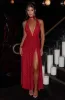 Melania Maxi Dress - Red Sparkle sold by Babyboo Fashion