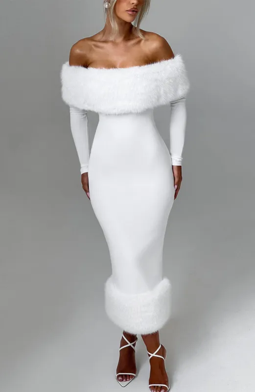 Vittoria Midi Dress - Ivory sold by Babyboo Fashion