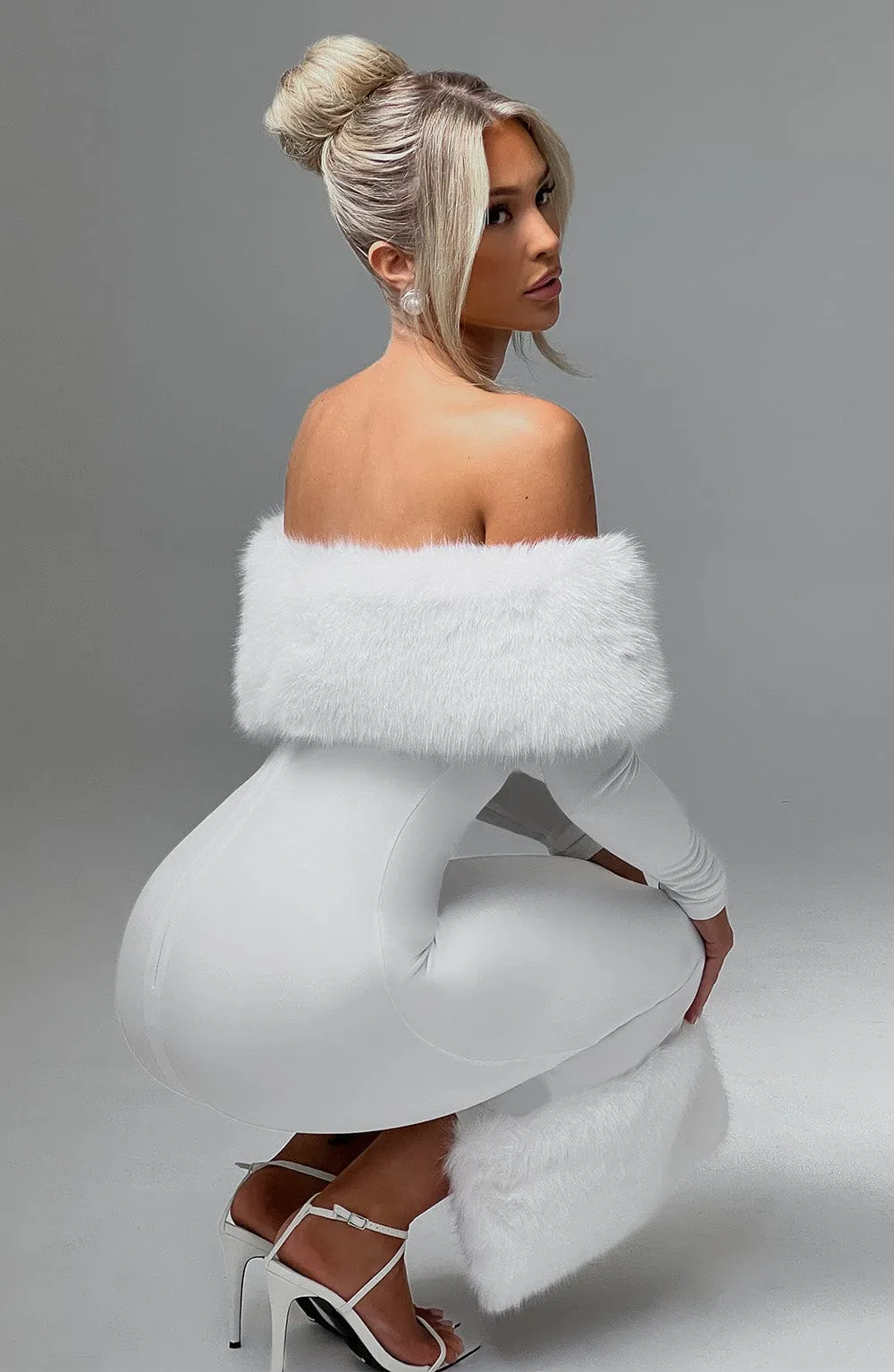 Vittoria Midi Dress - Ivory sold by Babyboo Fashion product image thumbnail 3