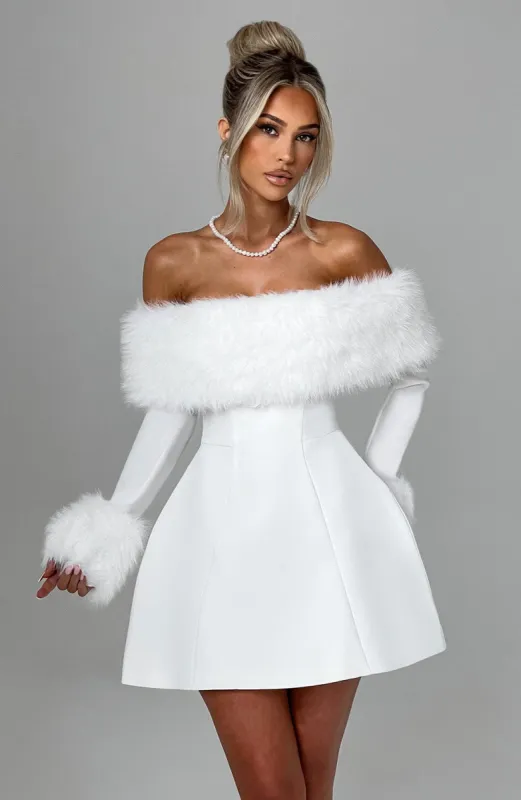 Villanelle Mini Dress - Ivory sold by Babyboo Fashion