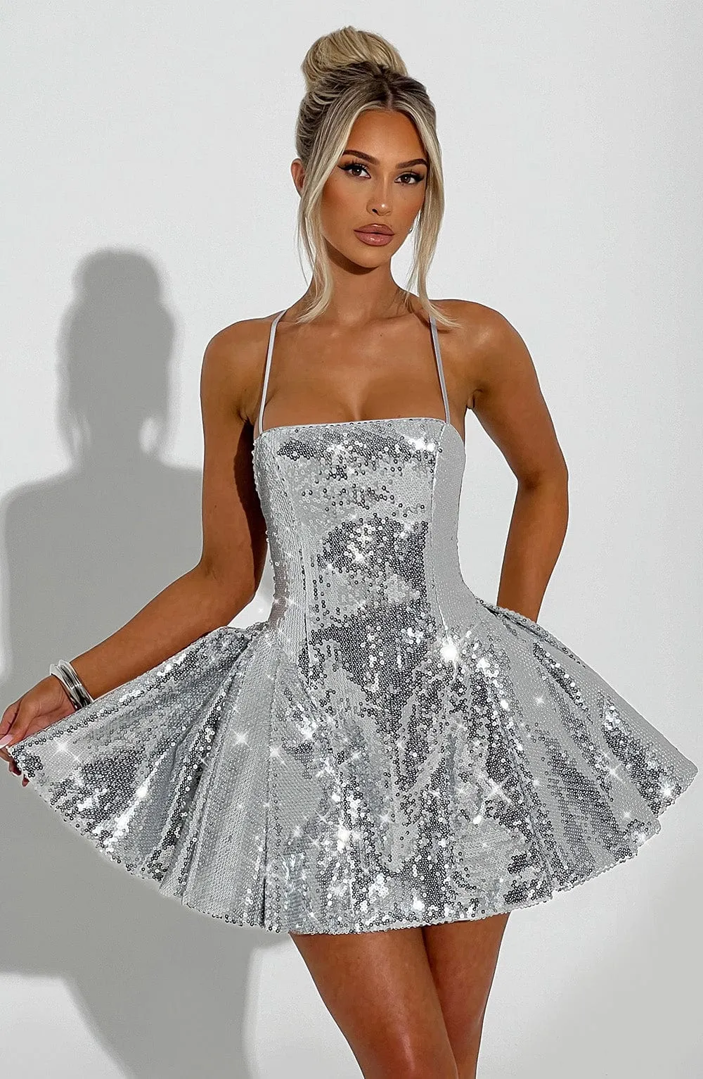Electra Mini Dress - Silver sold by Babyboo Fashion product image thumbnail 2