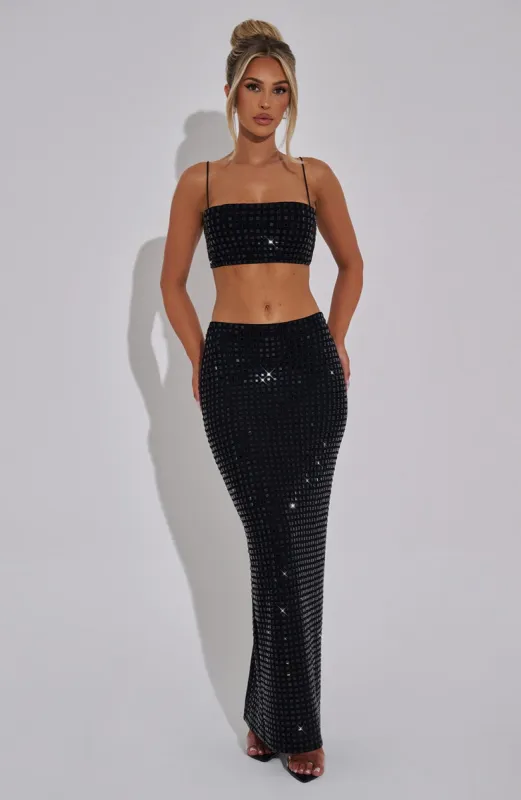 Dimity Maxi Skirt - Black sold by Babyboo Fashion