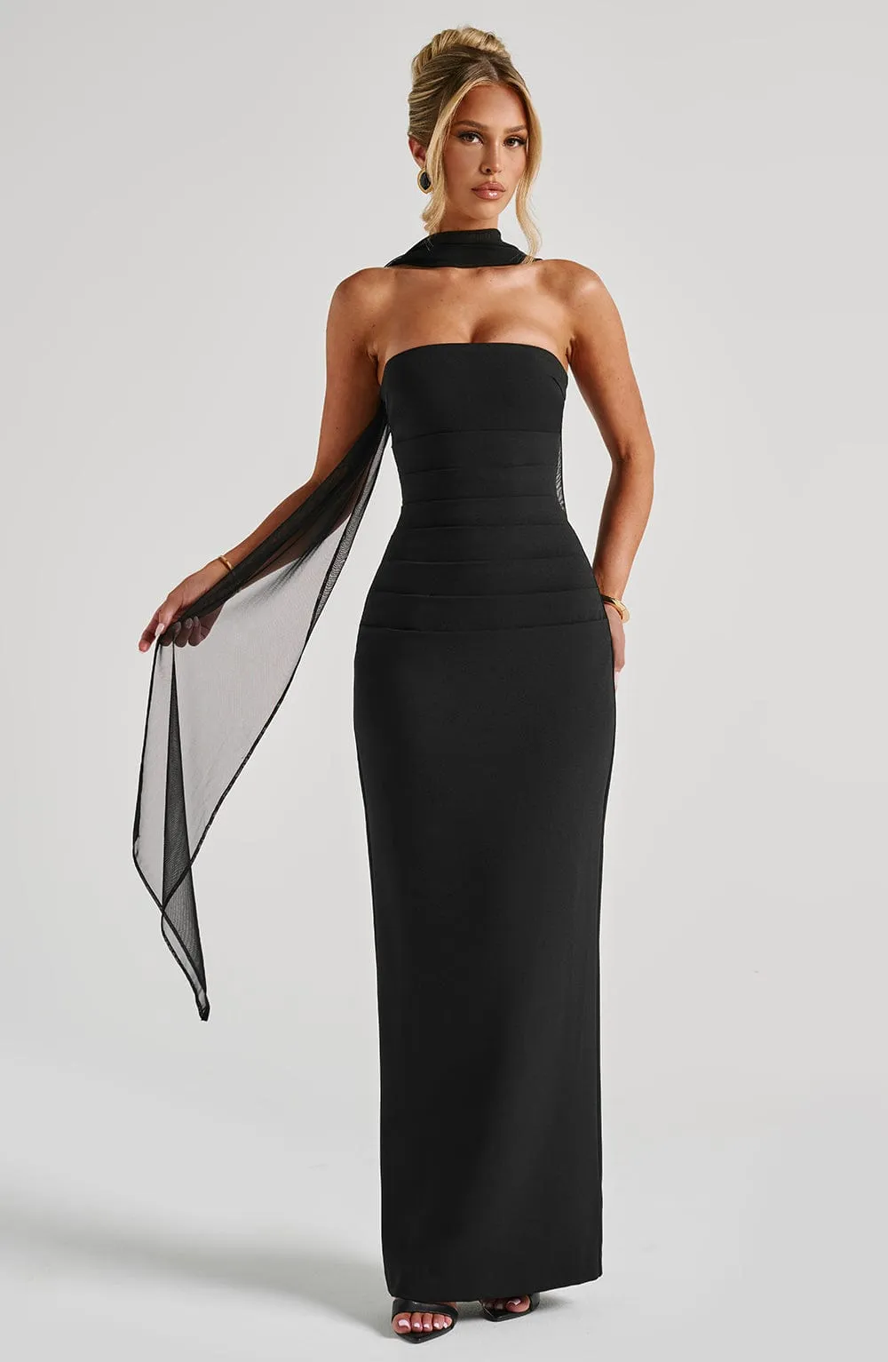 Yulia Maxi Dress - Black sold by Babyboo Fashion