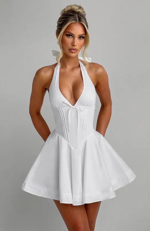 Doris Mini Dress - Ivory sold by Babyboo Fashion