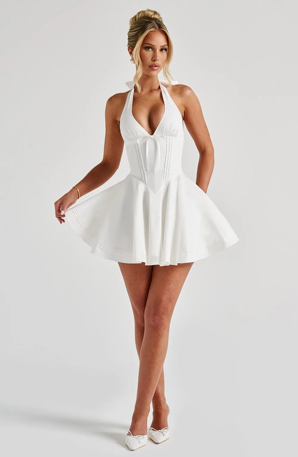 Doris Mini Dress - Ivory sold by Babyboo Fashion product image thumbnail 5