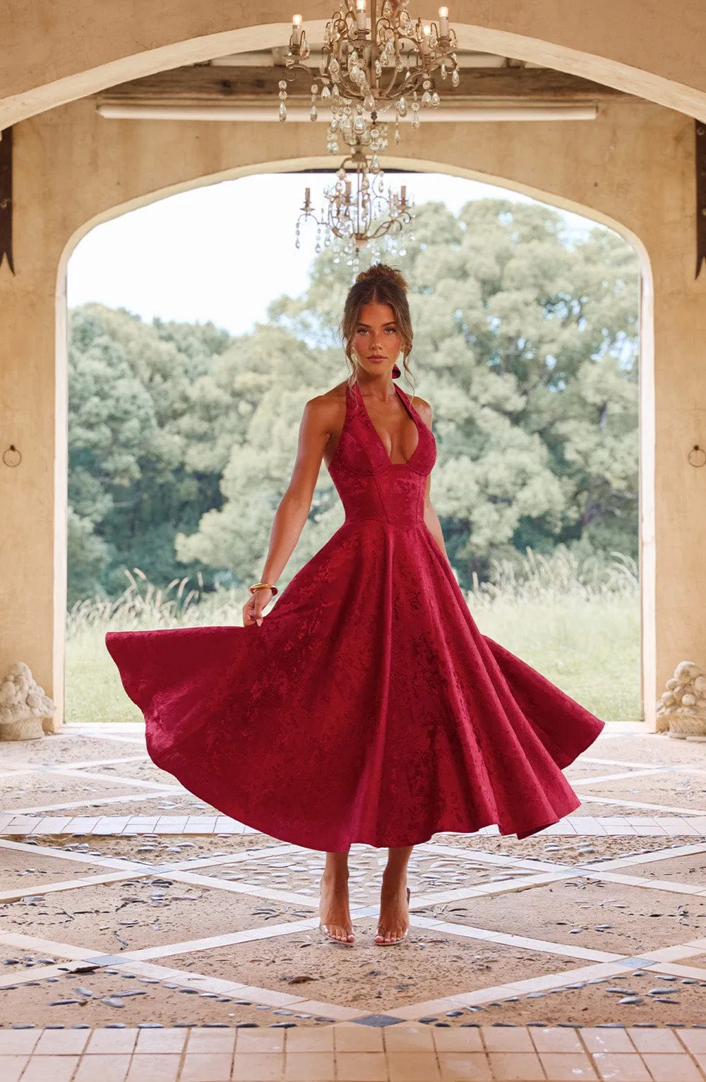 Effie Midi Dress - Red sold by Babyboo Fashion product image thumbnail 4