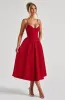 Mariella Midi Dress - Red sold by Babyboo Fashion