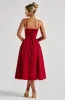 Mariella Midi Dress - Red sold by Babyboo Fashion