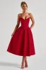 Mariella Midi Dress - Red sold by Babyboo Fashion