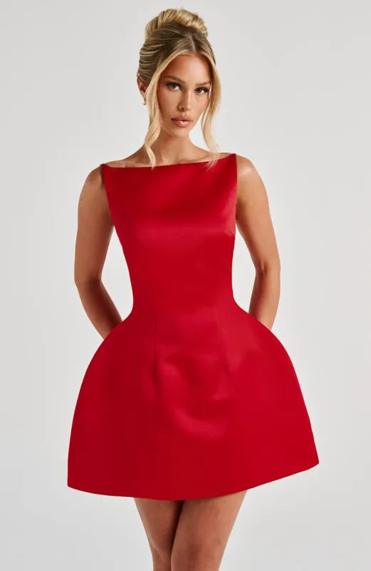 Tate Mini Dress - Red sold by Babyboo Fashion