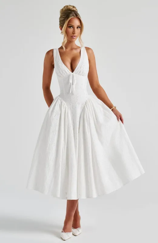 Monroe Midi Dress - Ivory sold by Babyboo Fashion