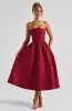Saoirse Midi Dress - Red sold by Babyboo Fashion