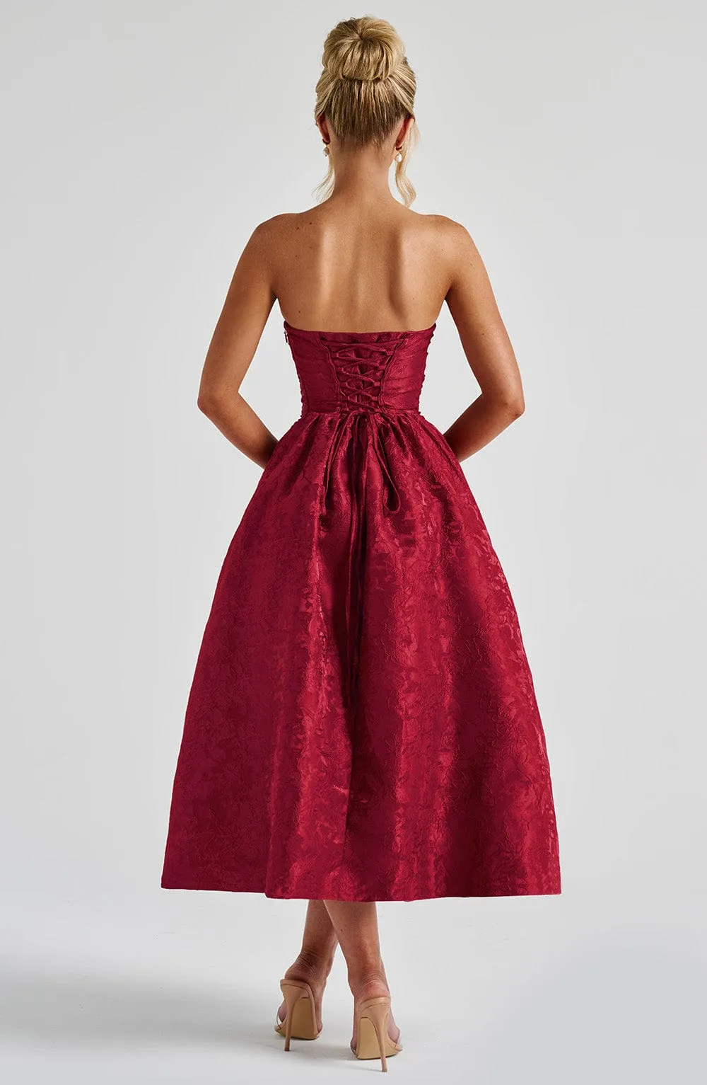 Saoirse Midi Dress - Red sold by Babyboo Fashion product image thumbnail 2