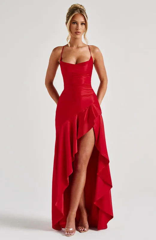 Samira Maxi Dress - Red sold by Babyboo Fashion