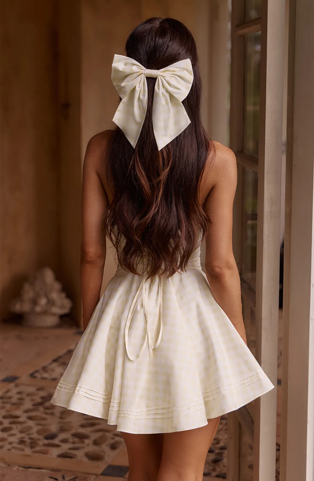 Mitzi Bow - Lemon Gingham sold by Babyboo Fashion product image thumbnail 4