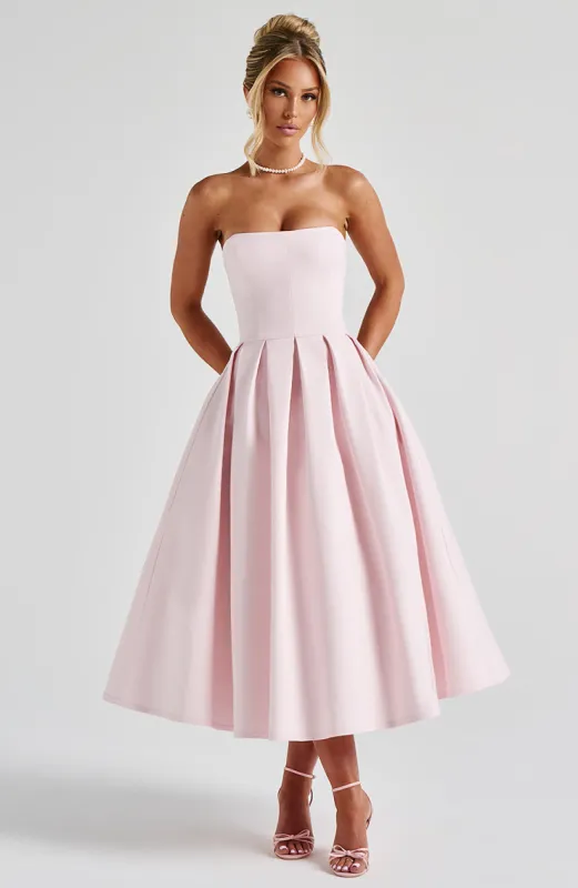 Edith Midi Dress - Blush sold by Babyboo Fashion