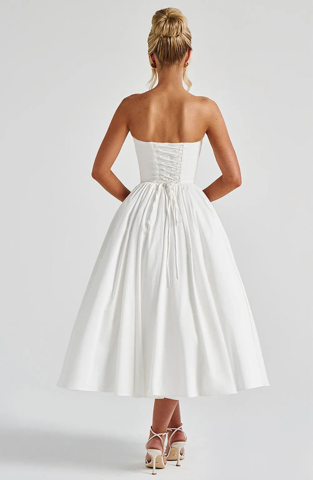 Prim Midi Dress - Ivory sold by Babyboo Fashion product image thumbnail 3