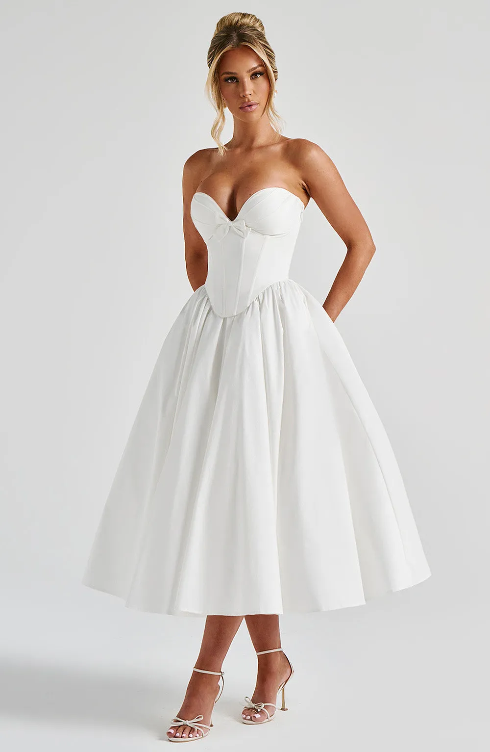 Prim Midi Dress - Ivory sold by Babyboo Fashion product image thumbnail 5